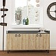 Μπουφές Dea Megapap χρώμα φυσικό οξιάς - ανθρακί 140x36x80εκ.