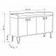 Μπουφές Dea Megapap χρώμα φυσικό οξιάς - ανθρακί 140x36x80εκ.