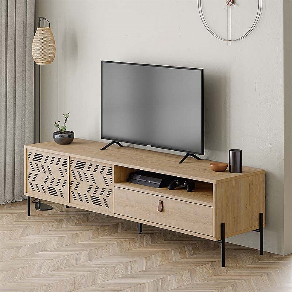 Έπιπλο τηλεόρασης Dionysos Megapap χρώμα φυσικό οξιάς 170x45x48,6εκ. Έπιπλο τηλεόρασης Dionysos Megapap χρώμα φυσικό οξιάς 170x45x48,6εκ.