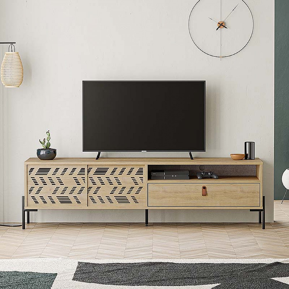 Έπιπλο τηλεόρασης Dionysos Megapap χρώμα φυσικό οξιάς 170x45x48,6εκ. Έπιπλο τηλεόρασης Dionysos Megapap χρώμα φυσικό οξιάς 170x45x48,6εκ.