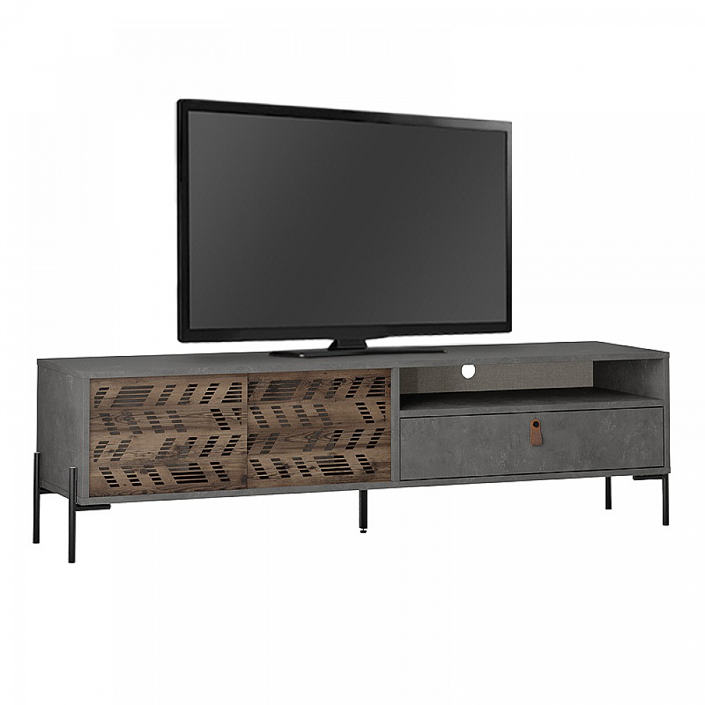 Έπιπλο τηλεόρασης Dionysos Megapap χρώμα γκρι ρετρό 170x45x48,6εκ. Έπιπλο τηλεόρασης Dionysos Megapap χρώμα γκρι ρετρό 170x45x48,6εκ.