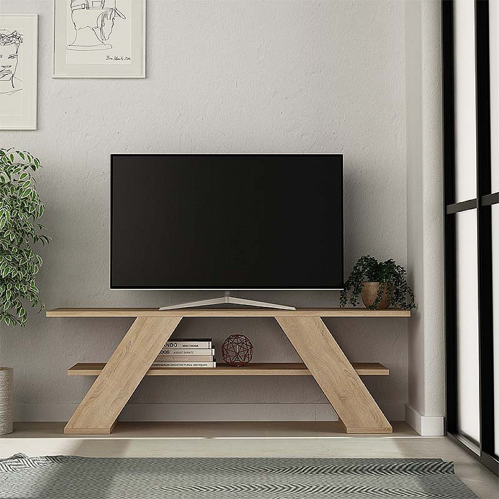 Έπιπλο τηλεόρασης Farfalla Megapap χρώμα φυσικό οξιάς 120x33,5x40εκ. Έπιπλο τηλεόρασης Farfalla Megapap χρώμα φυσικό οξιάς 120x33,5x40εκ.