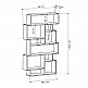Βιβλιοθήκη Karmato Megapap χρώμα ανθρακί 96x25,5x168,5εκ. Βιβλιοθήκη Karmato Megapap χρώμα ανθρακί 96x25,5x168,5εκ.