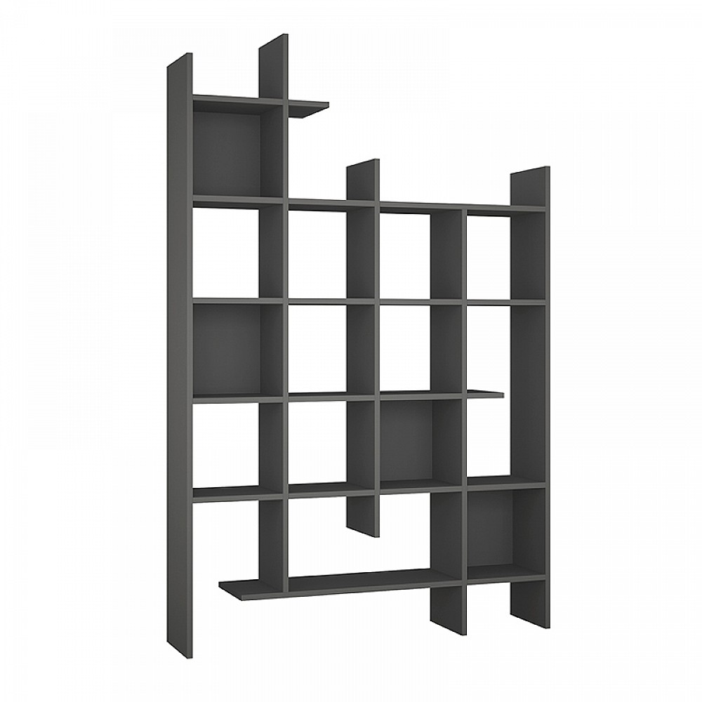 Βιβλιοθήκη Manco Megapap χρώμα ανθρακί 122x25,5x188εκ. Βιβλιοθήκη Manco Megapap χρώμα ανθρακί 122x25,5x188εκ.