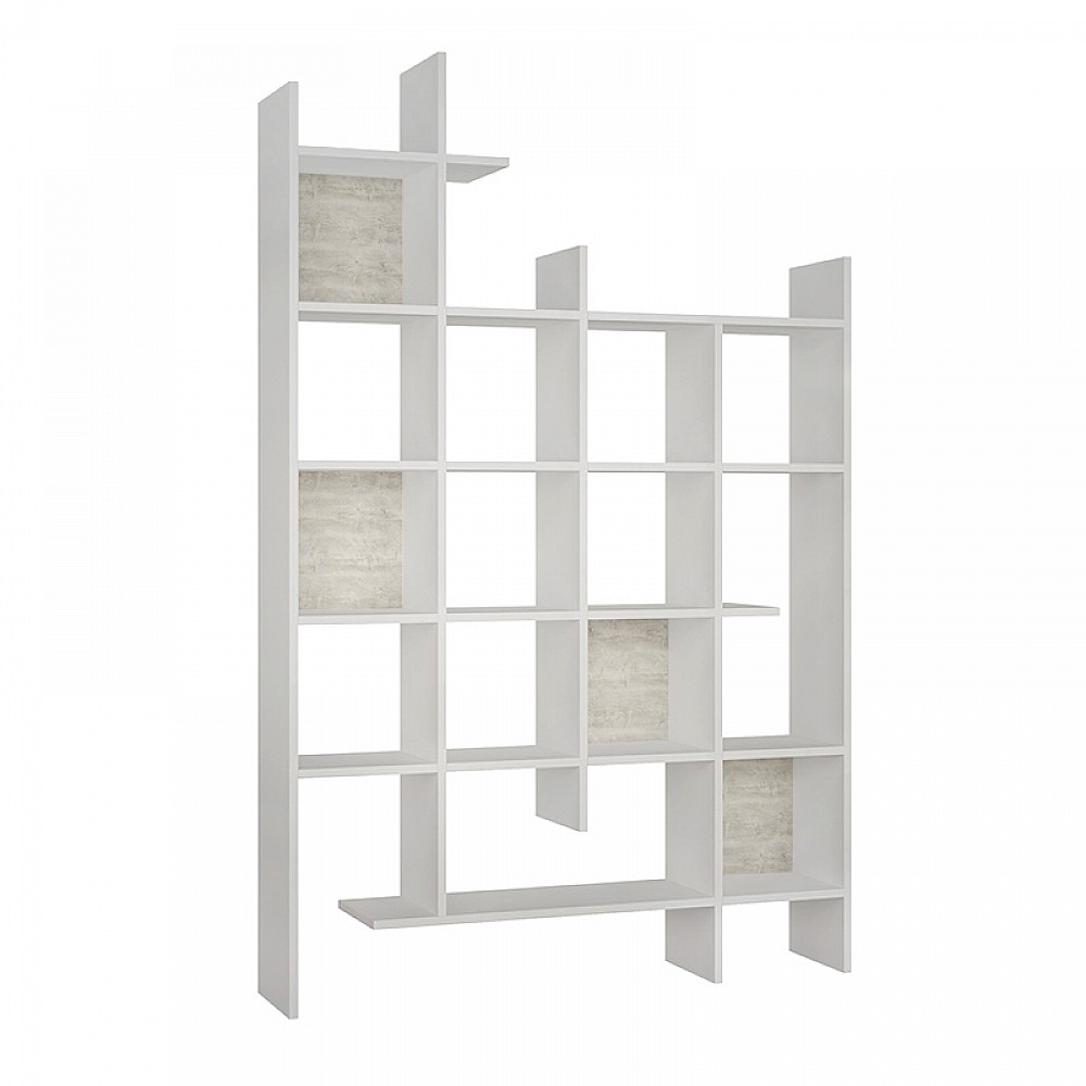 Βιβλιοθήκη Manco Megapap χρώμα λευκό 122x25,5x188εκ. Βιβλιοθήκη Manco Megapap χρώμα λευκό 122x25,5x188εκ.