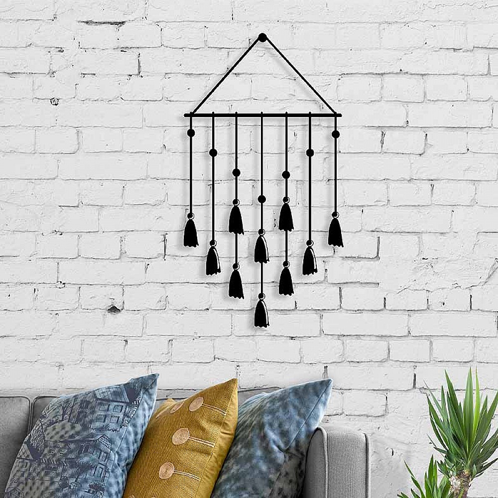 Διακοσμητικό τοίχου Tassel Megapap μεταλλικό χρώμα μαύρο 32,6x2x60εκ. Διακοσμητικό τοίχου Tassel Megapap μεταλλικό χρώμα μαύρο 32,6x2x60εκ.