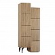 Ντουλάπι κουζίνας/μπάνιου - Παπουτσοθήκη Stair Megapap μελαμίνης χρώμα φυσικό οξιάς 62,2x37,4x156εκ.