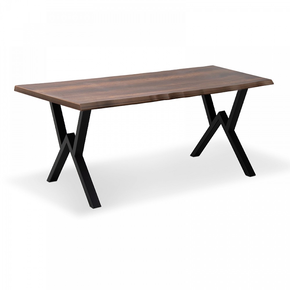 Τραπέζι Walter Megapap Mdf - μεταλλικό χρώμα καρυδί 140x80x75εκ. Τραπέζι Walter Megapap Mdf - μεταλλικό χρώμα καρυδί 140x80x75εκ.