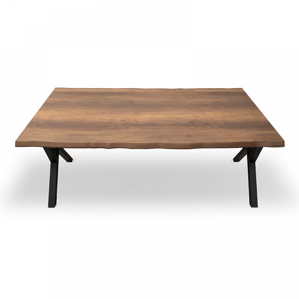 Τραπέζι Walter Megapap Mdf - μεταλλικό χρώμα καρυδί 140x80x75εκ. Τραπέζι Walter Megapap Mdf - μεταλλικό χρώμα καρυδί 140x80x75εκ.