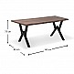 Τραπέζι Walter Megapap Mdf - μεταλλικό χρώμα καρυδί 140x80x75εκ. Τραπέζι Walter Megapap Mdf - μεταλλικό χρώμα καρυδί 140x80x75εκ.