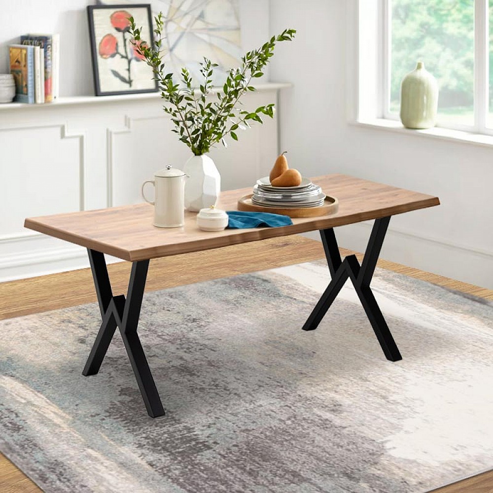 Τραπέζι Walter Megapap Mdf - μεταλλικό χρώμα ακακίας 160x80x75εκ. Τραπέζι Walter Megapap Mdf - μεταλλικό χρώμα ακακίας 160x80x75εκ.