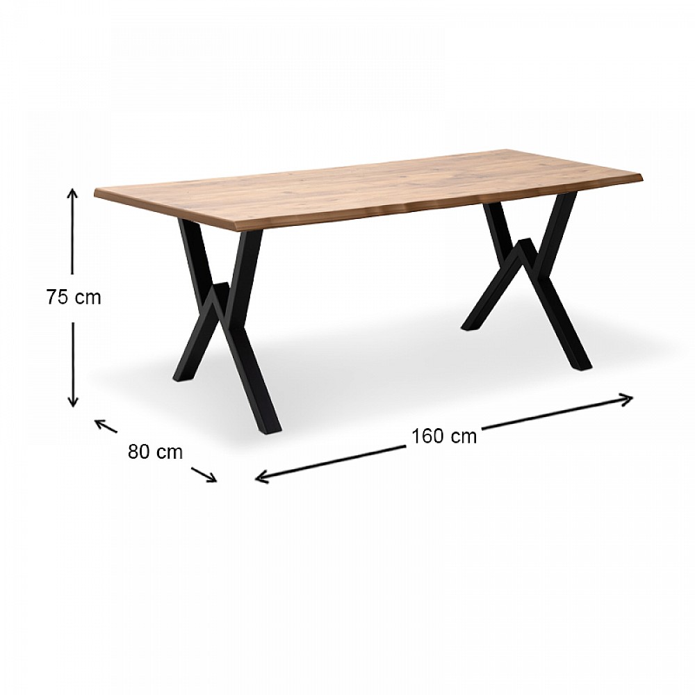 Τραπέζι Walter Megapap Mdf - μεταλλικό χρώμα ακακίας 160x80x75εκ. Τραπέζι Walter Megapap Mdf - μεταλλικό χρώμα ακακίας 160x80x75εκ.