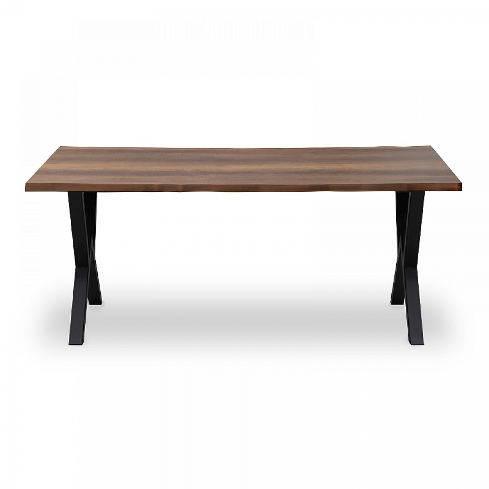 Τραπέζι Walter Megapap Mdf - μεταλλικό χρώμα καρυδί 160x80x75εκ. Τραπέζι Walter Megapap Mdf - μεταλλικό χρώμα καρυδί 160x80x75εκ.