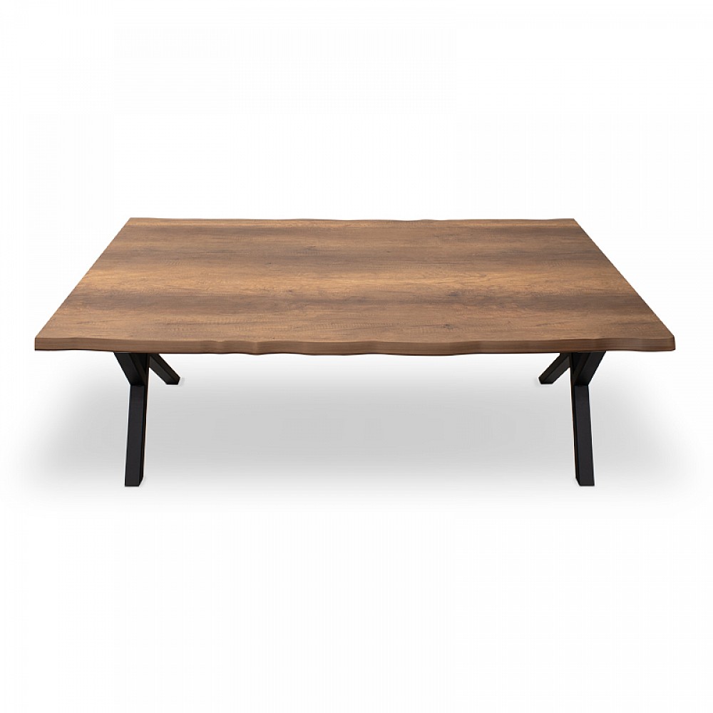 Τραπέζι Walter Megapap Mdf - μεταλλικό χρώμα καρυδί 160x80x75εκ. Τραπέζι Walter Megapap Mdf - μεταλλικό χρώμα καρυδί 160x80x75εκ.