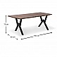 Τραπέζι Walter Megapap Mdf - μεταλλικό χρώμα καρυδί 160x80x75εκ. Τραπέζι Walter Megapap Mdf - μεταλλικό χρώμα καρυδί 160x80x75εκ.