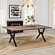 Τραπέζι Walter Megapap Mdf - μεταλλικό χρώμα καρυδί 200x100x75εκ. Τραπέζι Walter Megapap Mdf - μεταλλικό χρώμα καρυδί 200x100x75εκ.