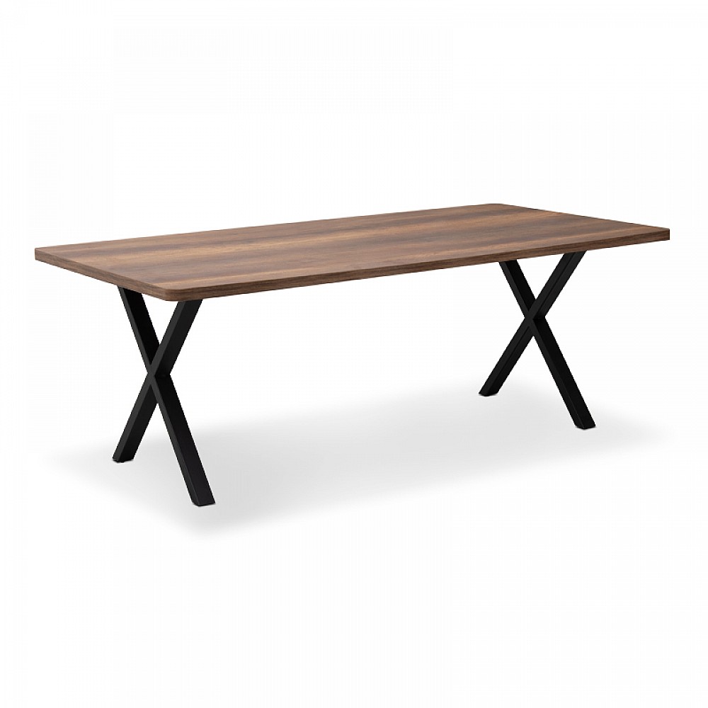 Τραπέζι Jeremy Megapap Mdf - μεταλλικό χρώμα καρυδί 200x100x75εκ. Τραπέζι Jeremy Megapap Mdf - μεταλλικό χρώμα καρυδί 200x100x75εκ.