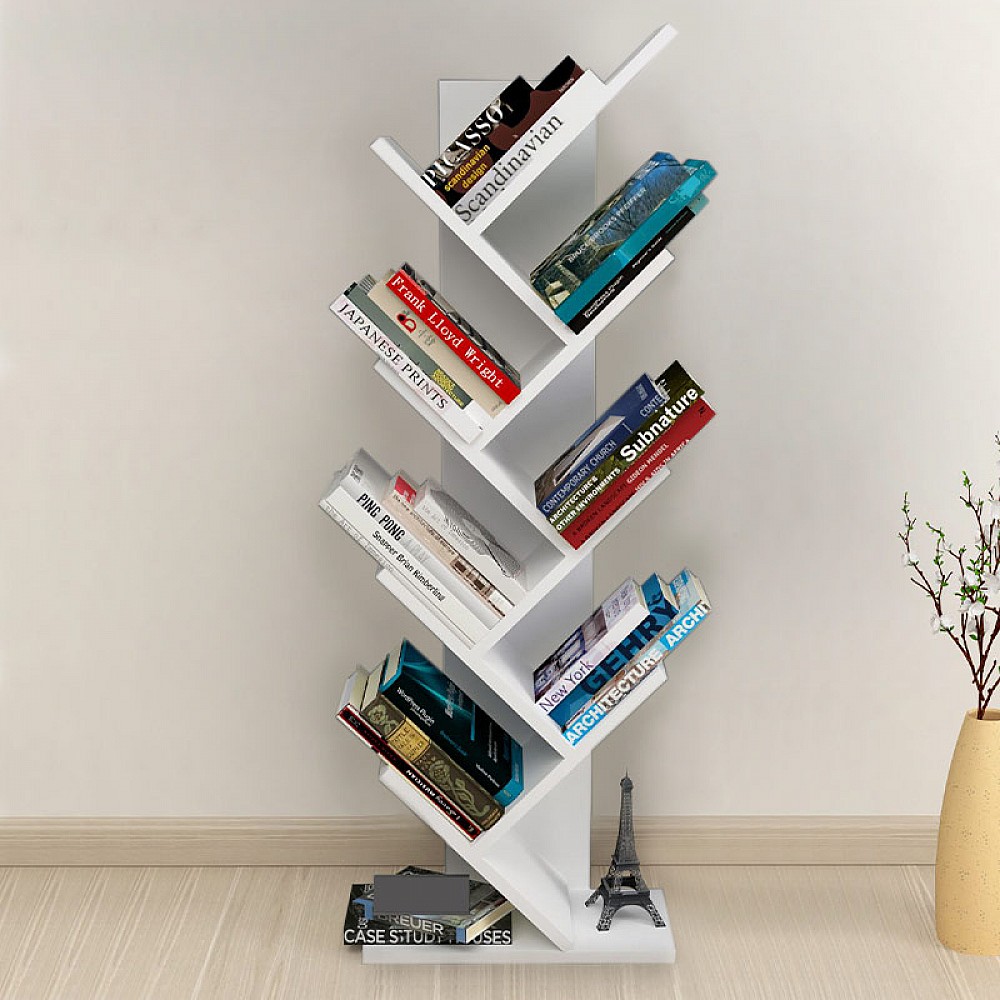 Βιβλιοθήκη μελαμίνης Milton Megapap χρώμα λευκό 44x22x121εκ. Βιβλιοθήκη μελαμίνης Milton Megapap χρώμα λευκό 44x22x121εκ.