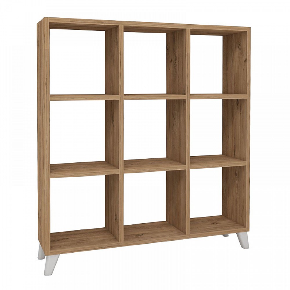 Βιβλιοθήκη μελαμίνης Saul Megapap χρώμα pine oak 88,2x20x88,2εκ. Βιβλιοθήκη μελαμίνης Saul Megapap χρώμα pine oak 88,2x20x88,2εκ.