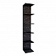 Βιβλιοθήκη - Ραφιέρα τοίχου μελαμίνης Ogden Megapap χρώμα μαύρο εφέ μαρμάρου 34,5x30x180εκ.