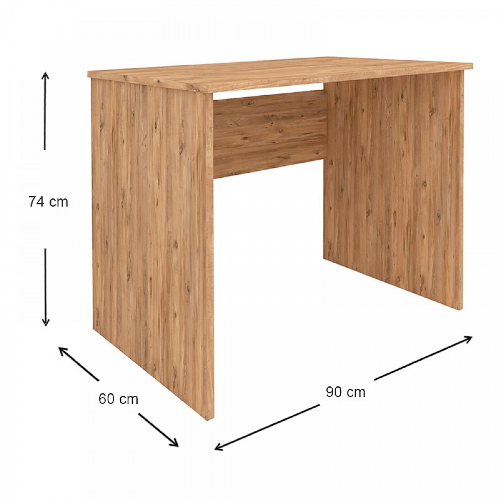 Γραφείο εργασίας Kalen Megapap από μελαμίνη χρώμα pine oak 90x60x74εκ. Γραφείο εργασίας Kalen Megapap από μελαμίνη χρώμα pine oak 90x60x74εκ.