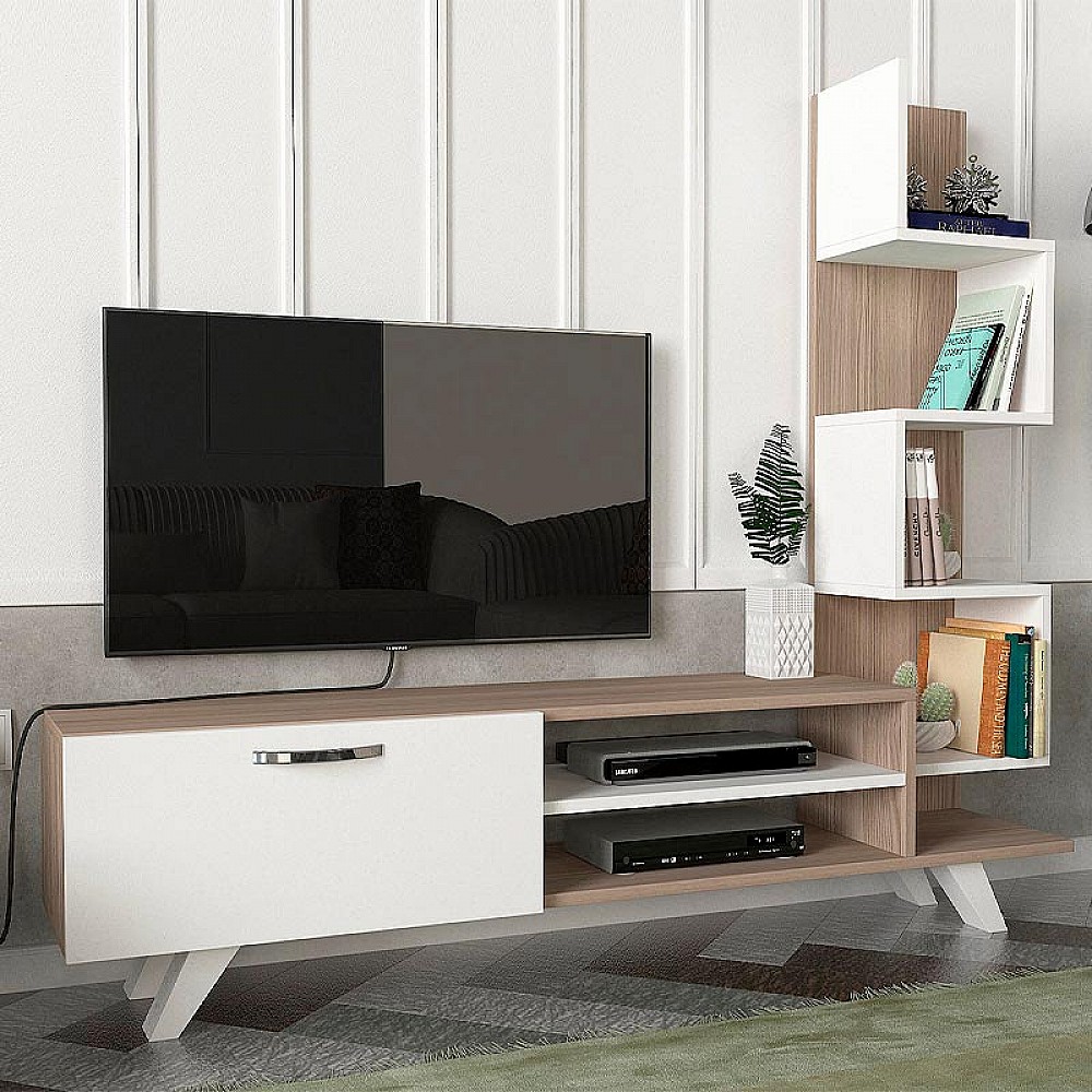 Έπιπλο τηλεόρασης Ceren Megapap χρώμα λευκό - cordoba 149,5x31x131,6εκ. Έπιπλο τηλεόρασης Ceren Megapap χρώμα λευκό - cordoba 149,5x31x131,6εκ.
