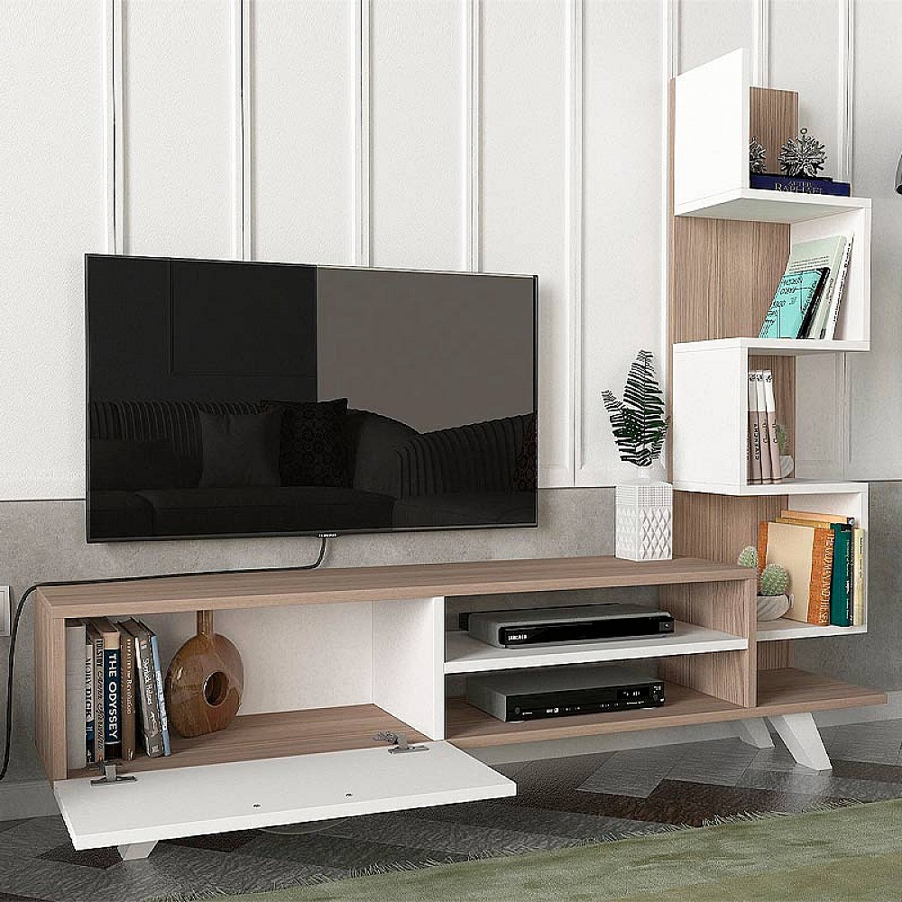 Έπιπλο τηλεόρασης Ceren Megapap χρώμα λευκό - cordoba 149,5x31x131,6εκ. Έπιπλο τηλεόρασης Ceren Megapap χρώμα λευκό - cordoba 149,5x31x131,6εκ.