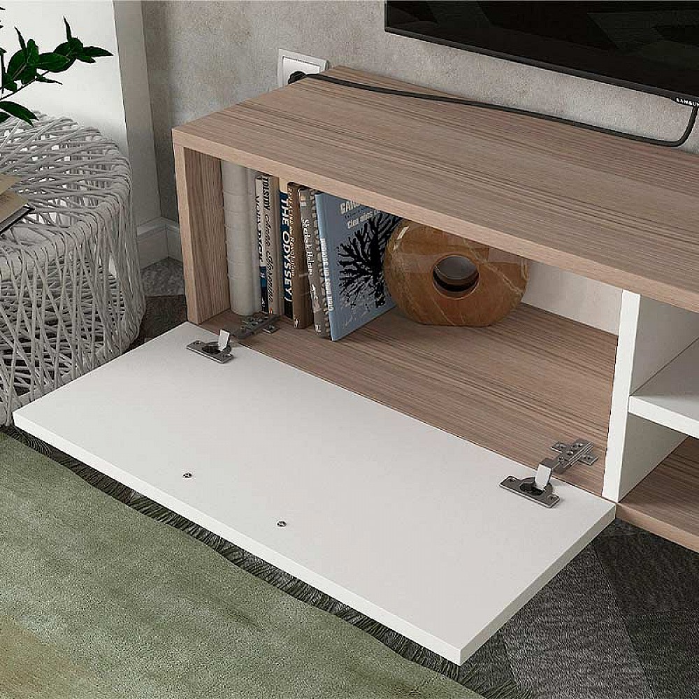 Έπιπλο τηλεόρασης Ceren Megapap χρώμα λευκό - cordoba 149,5x31x131,6εκ. Έπιπλο τηλεόρασης Ceren Megapap χρώμα λευκό - cordoba 149,5x31x131,6εκ.