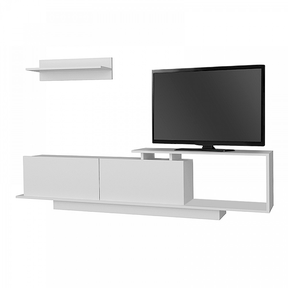 Έπιπλο τηλεόρασης Novara Megapap χρώμα λευκό 180x29,6x45εκ. Έπιπλο τηλεόρασης Novara Megapap χρώμα λευκό 180x29,6x45εκ.