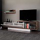 Έπιπλο τηλεόρασης Novara Megapap χρώμα λευκό - καρυδί 180x29,6x45εκ. Έπιπλο τηλεόρασης Novara Megapap χρώμα λευκό - καρυδί 180x29,6x45εκ.