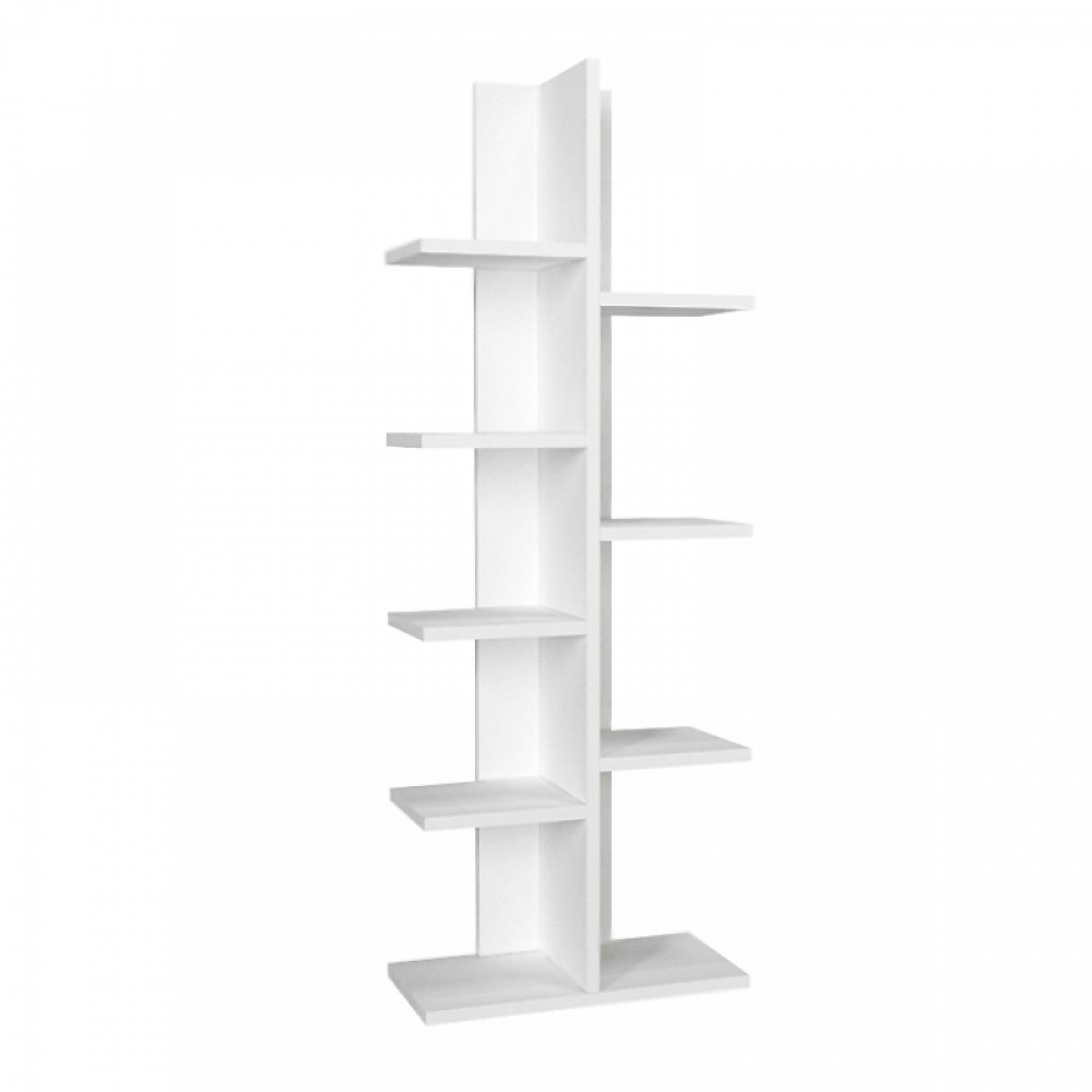 Βιβλιοθήκη Tree Megapap χρώμα λευκό 45x21,4x113εκ.
