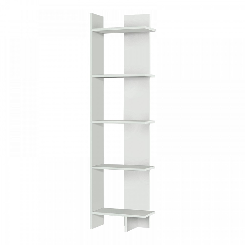 Βιβλιοθήκη Perla Megapap χρώμα λευκό 48x22x170εκ. Βιβλιοθήκη Perla Megapap χρώμα λευκό 48x22x170εκ.