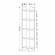 Βιβλιοθήκη Perla Megapap χρώμα λευκό 48x22x170εκ. Βιβλιοθήκη Perla Megapap χρώμα λευκό 48x22x170εκ.