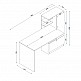 Γραφείο εργασίας Merino Megapap χρώμα λευκό - καρυδί 149,5x61,8x120εκ. Γραφείο εργασίας Merino Megapap χρώμα λευκό - καρυδί 149,5x61,8x120εκ.