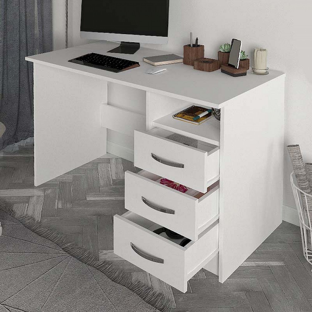 Γραφείο εργασίας Eldoris Megapap χρώμα λευκό 120x60x75εκ. Γραφείο εργασίας Eldoris Megapap χρώμα λευκό 120x60x75εκ.