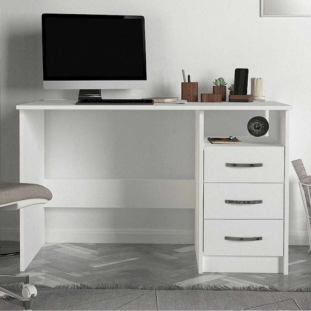 Γραφείο εργασίας Eldoris Megapap χρώμα λευκό 120x60x75εκ. Γραφείο εργασίας Eldoris Megapap χρώμα λευκό 120x60x75εκ.