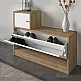 Έπιπλο εισόδου Galina Megapap χρώμα sapphire oak - λευκό 91,8x27x70εκ. Έπιπλο εισόδου Galina Megapap χρώμα sapphire oak - λευκό 91,8x27x70εκ.