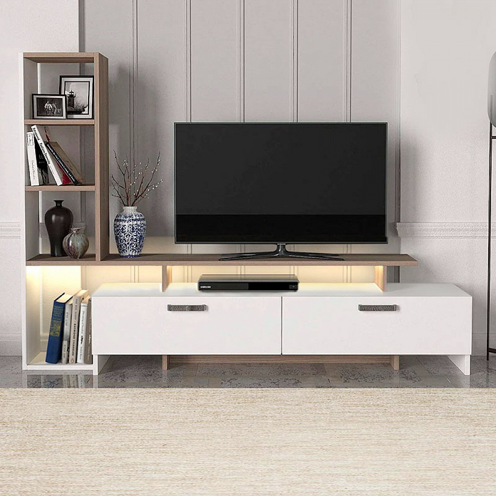 Σύνθεση τηλεόρασης Simal Megapap με LED χρώμα λευκό - cordoba 168,2x31,3x120εκ. Σύνθεση τηλεόρασης Simal Megapap με LED χρώμα λευκό - cordoba 168,2x31,3x120εκ.