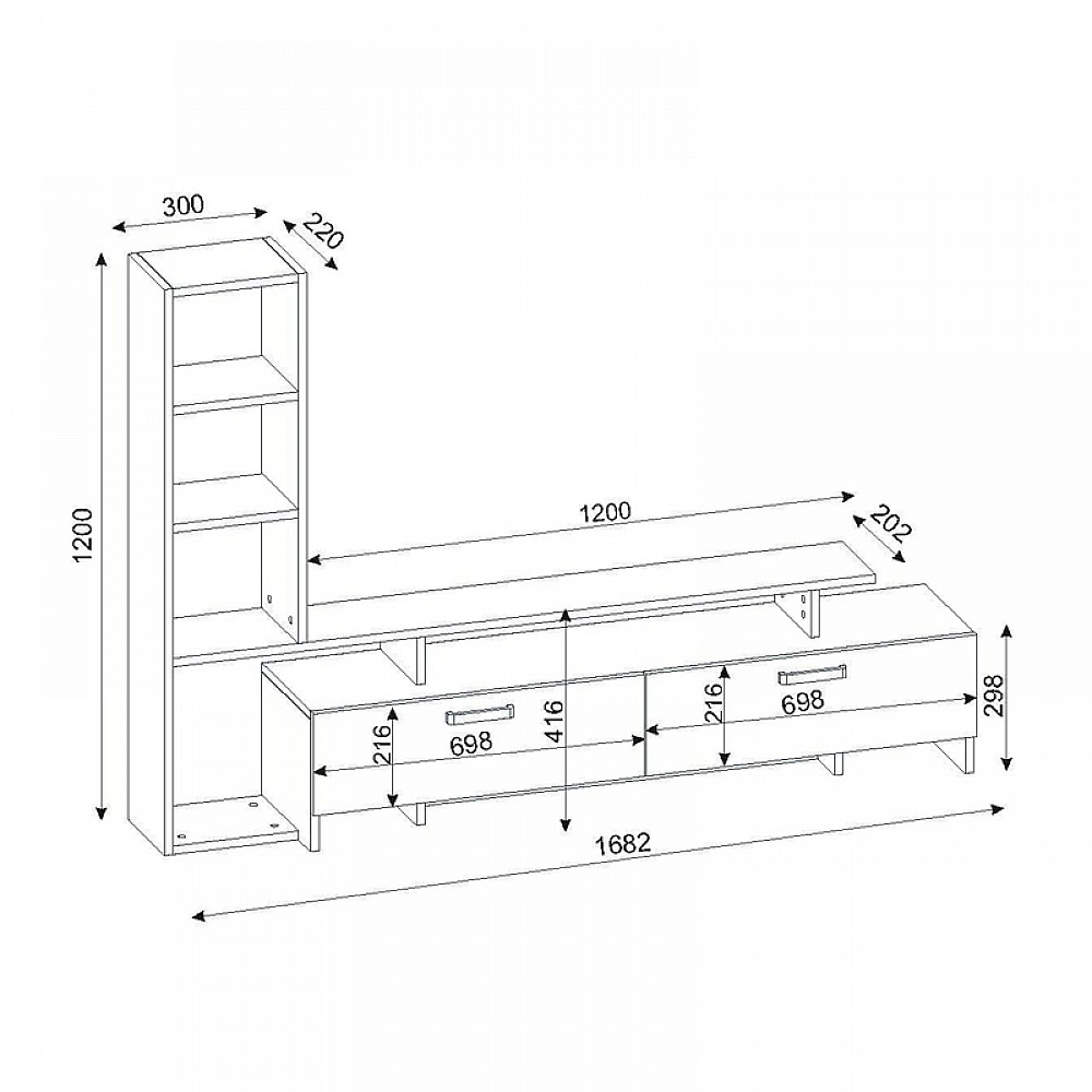 Σύνθεση τηλεόρασης Simal Megapap με LED χρώμα λευκό - cordoba 168,2x31,3x120εκ. Σύνθεση τηλεόρασης Simal Megapap με LED χρώμα λευκό - cordoba 168,2x31,3x120εκ.