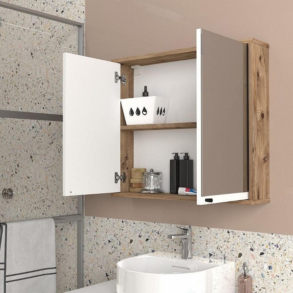 Καθρέπτης μπάνιου Lilian Μegapap χρώμα atlantic pine 75x14,6x65εκ. Καθρέπτης μπάνιου Lilian Μegapap χρώμα atlantic pine 75x14,6x65εκ.