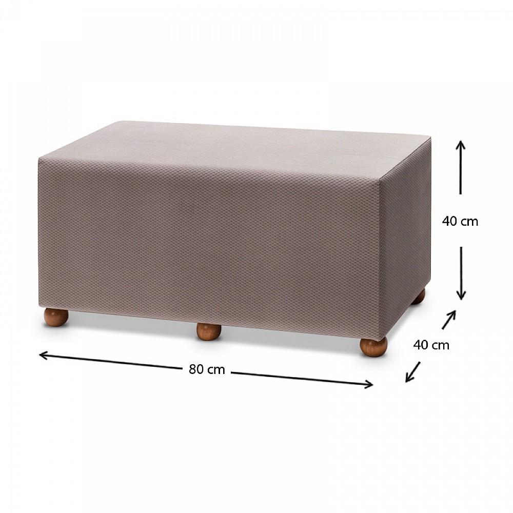 Σκαμπώ Genma Megapap υφασμάτινο χρώμα ανοιχτό γκρι 80x40x40εκ. Σκαμπώ Genma Megapap υφασμάτινο χρώμα ανοιχτό γκρι 80x40x40εκ.