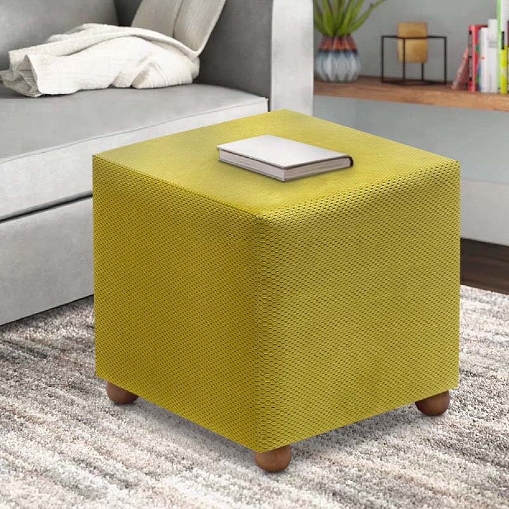 Σκαμπώ Ranma Megapap υφασμάτινο χρώμα λαδί 40x40x40εκ. Σκαμπώ Ranma Megapap υφασμάτινο χρώμα λαδί 40x40x40εκ.