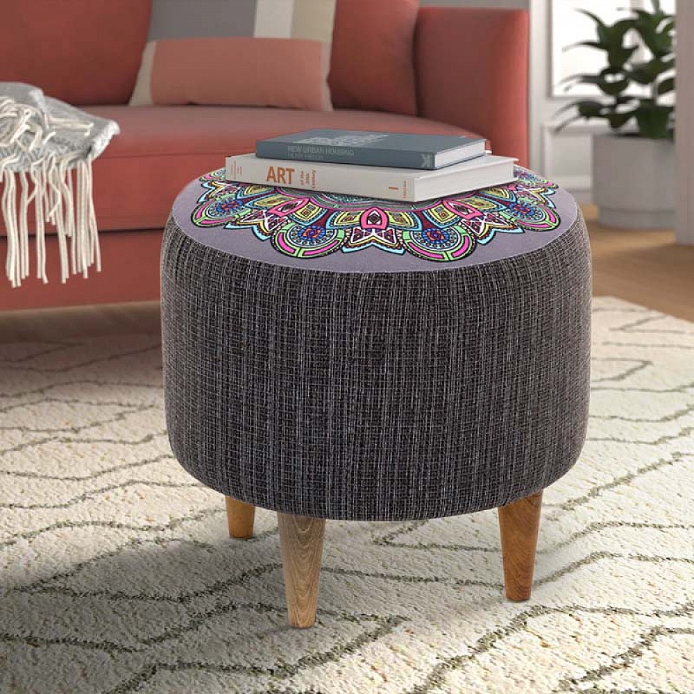 Σκαμπώ Enna Megapap υφασμάτινο χρώμα γκρι 40x40x42εκ. Σκαμπώ Enna Megapap υφασμάτινο χρώμα γκρι 40x40x42εκ.