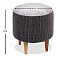 Σκαμπώ Enna Megapap υφασμάτινο χρώμα γκρι 40x40x42εκ. Σκαμπώ Enna Megapap υφασμάτινο χρώμα γκρι 40x40x42εκ.