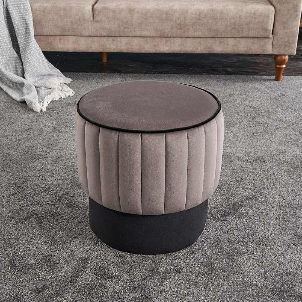 Σκαμπώ Rose Megapap βελούδινο χρώμα γκρι 40x40x40εκ. Σκαμπώ Rose Megapap βελούδινο χρώμα γκρι 40x40x40εκ.