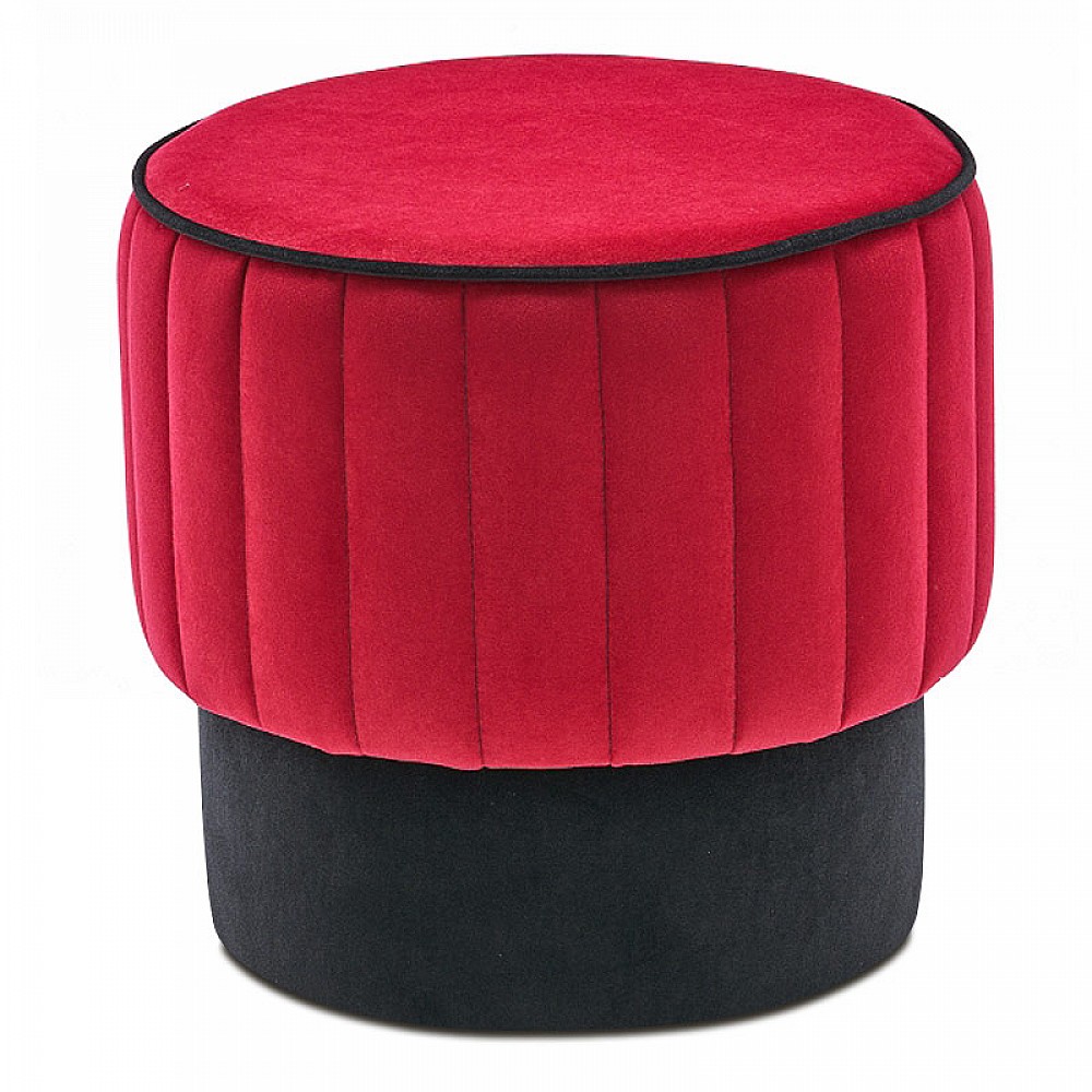 Σκαμπώ Rose Megapap βελούδινο χρώμα κόκκινο 40x40x40εκ. Σκαμπώ Rose Megapap βελούδινο χρώμα κόκκινο 40x40x40εκ.