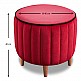 Σκαμπώ Lindy Megapap βελούδινο χρώμα κόκκινο 40x40x40εκ. Σκαμπώ Lindy Megapap βελούδινο χρώμα κόκκινο 40x40x40εκ.