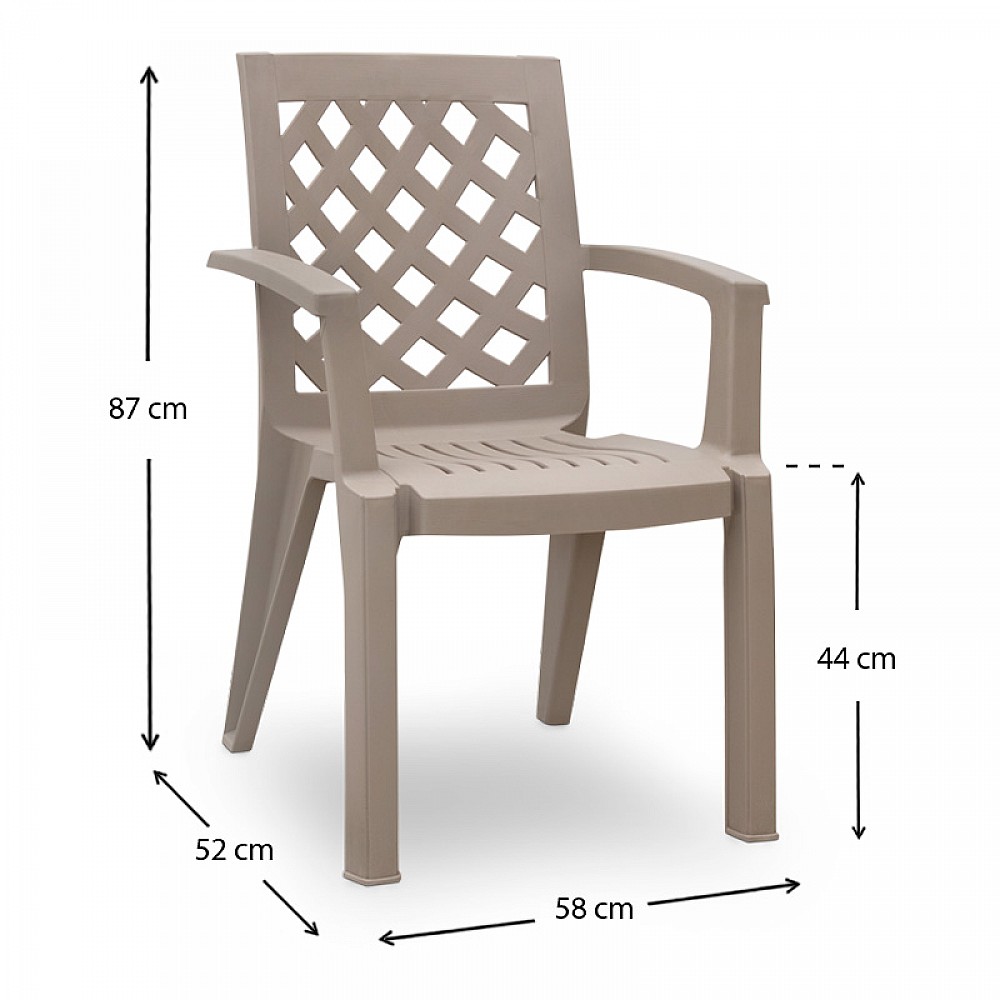 Πολυθρόνα πολυπροπυλενίου Kira Megapap χρώμα cappuccino 58x52x87εκ. Πολυθρόνα πολυπροπυλενίου Kira Megapap χρώμα cappuccino 58x52x87εκ.
