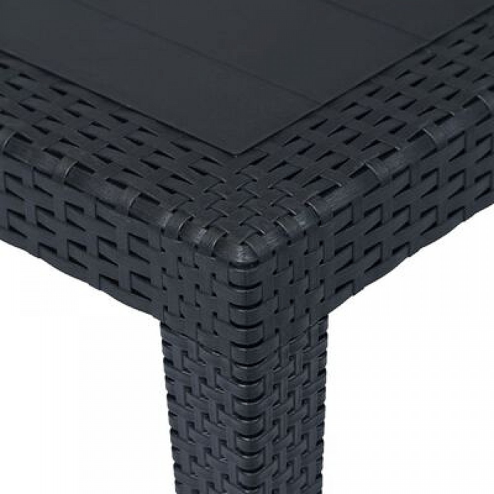 Τραπέζι Melody Ανθρακί - Πολυπροπυλένιο - 161x95x75 cm
