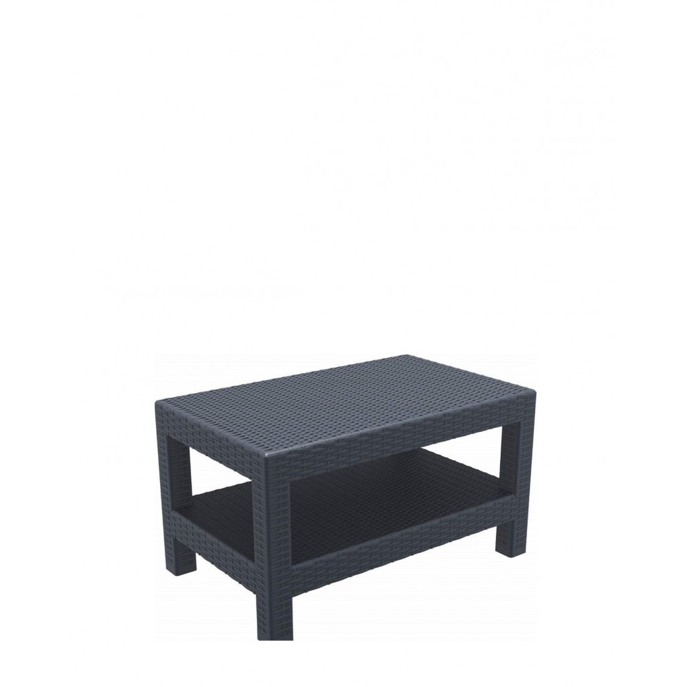 Monaco/ST Dark Grey 92x57cm Table - Πολυπροπυλένιο - 92x57x45 cm Monaco/ST Dark Grey 92x57cm Table - Πολυπροπυλένιο - 92x57x45 cm